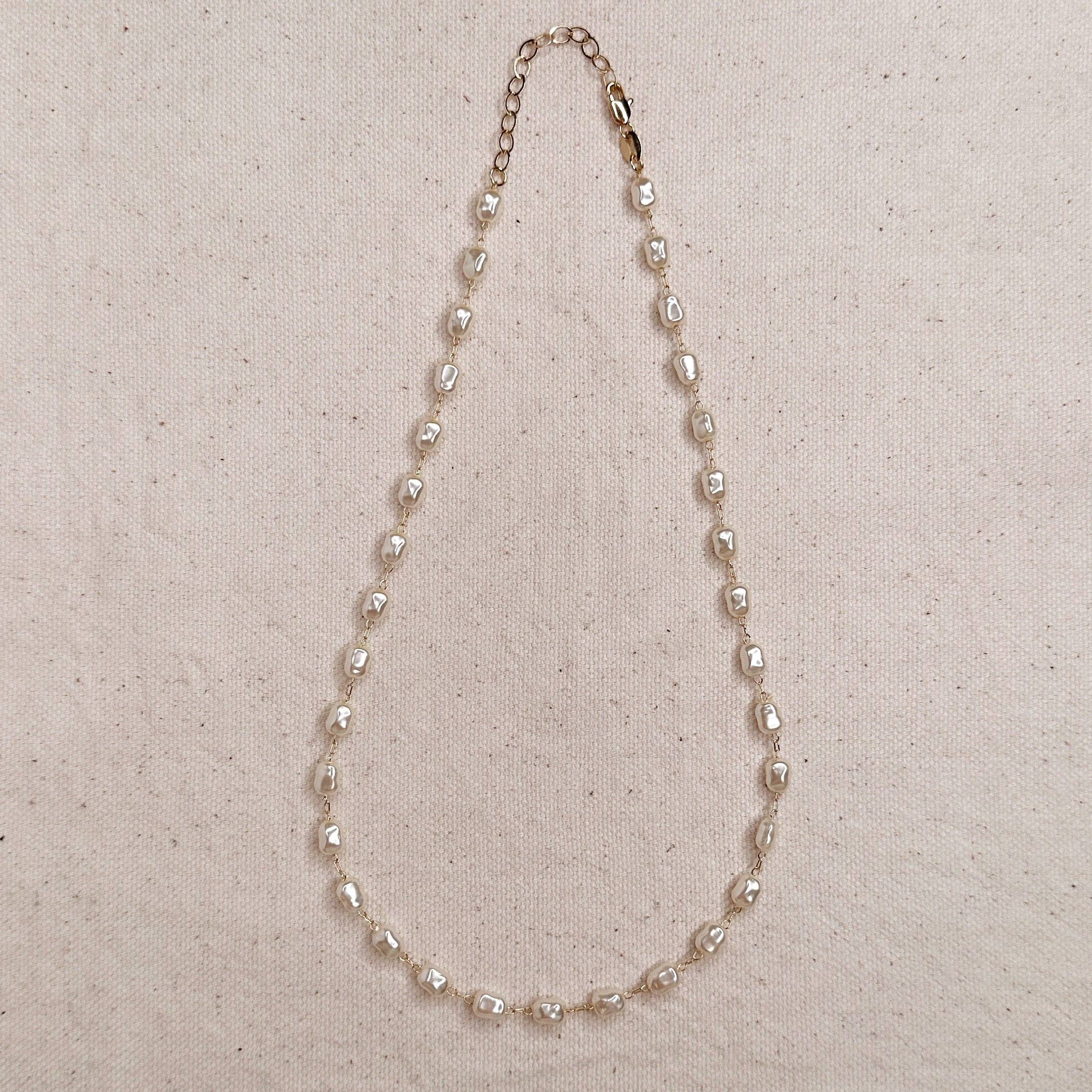 Baroque Pearl Necklace - 18 inches