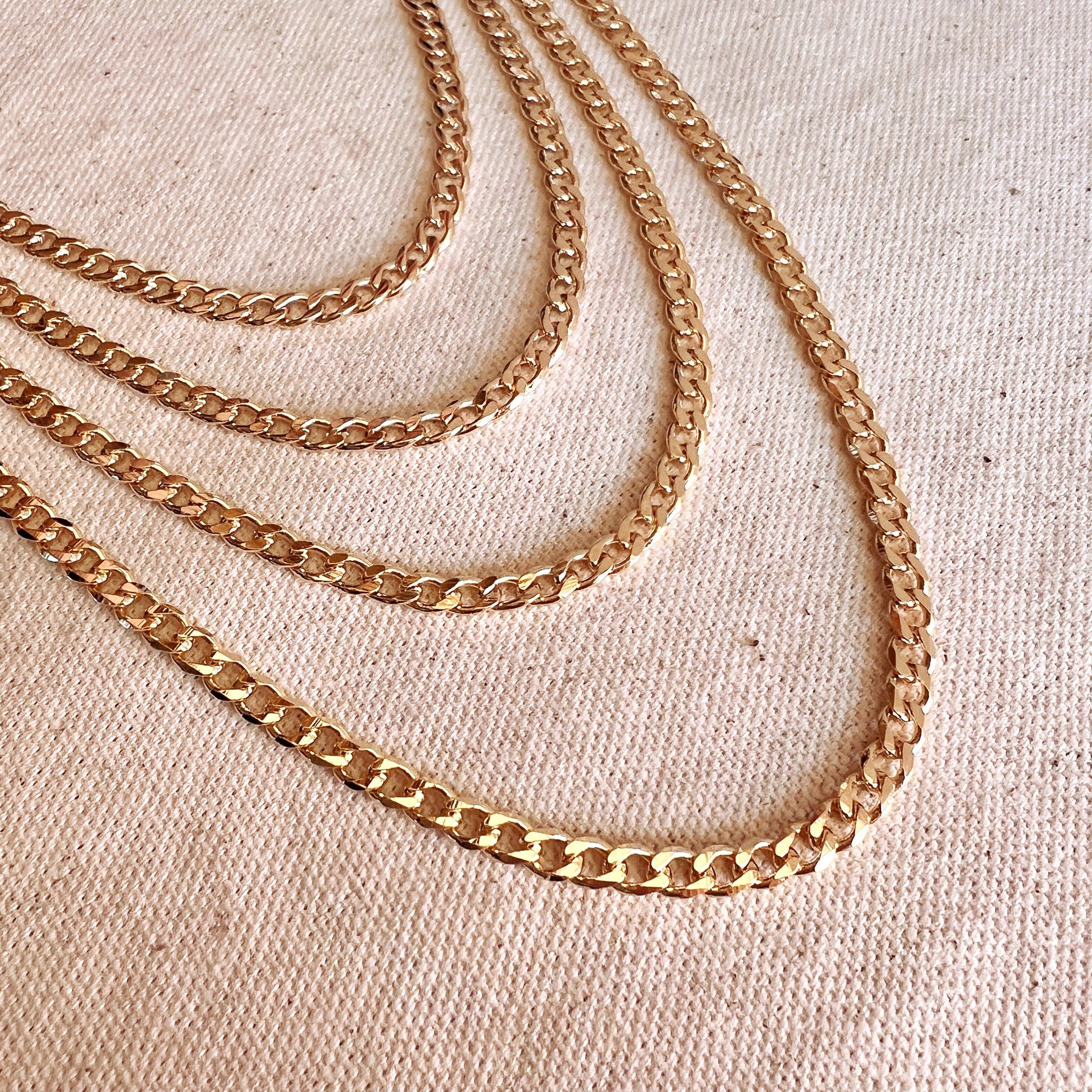 18k Gold Filled Miami Cuban Chain - 14 inches
