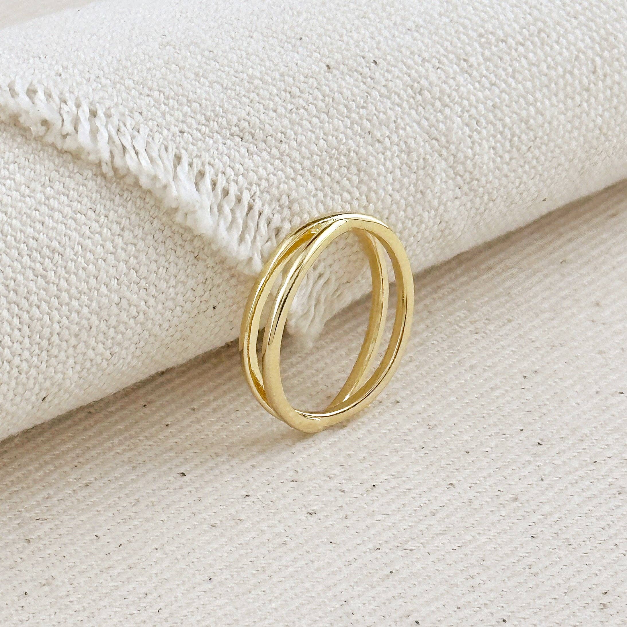 18k Gold Filled X Ring - 10