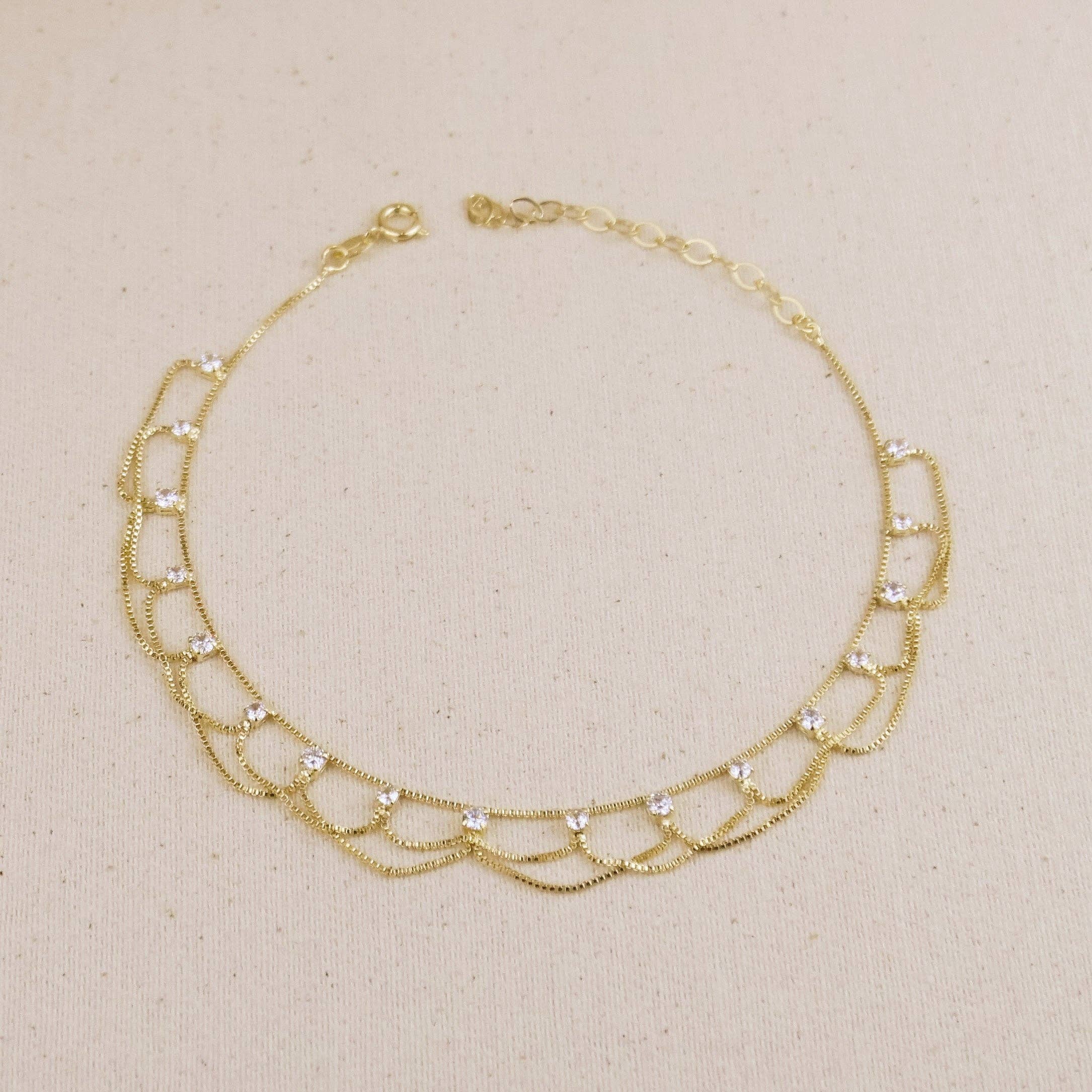 18k Gold Filled Bali Anklet