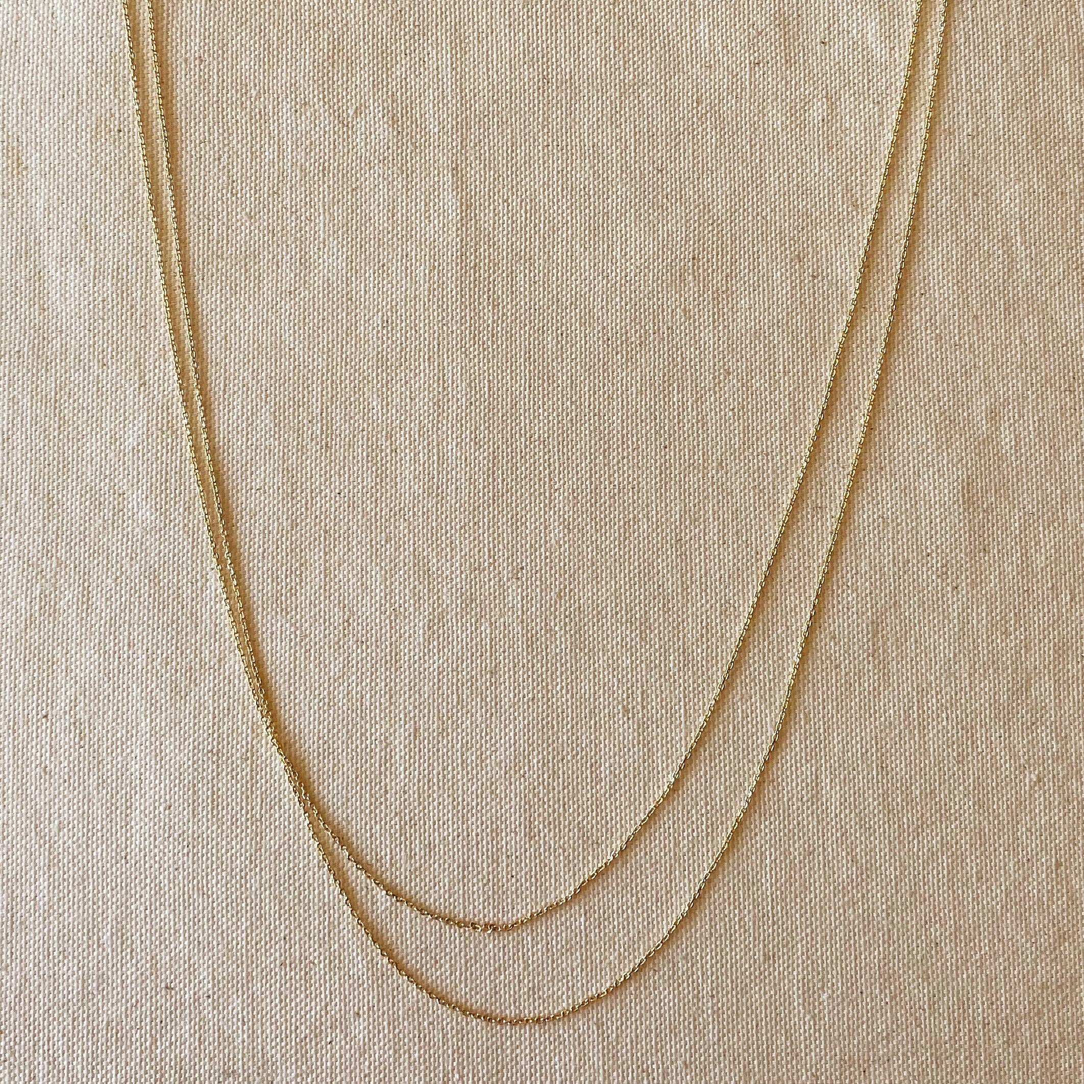 18k Gold Filled 2.5mm Cable Link Chain