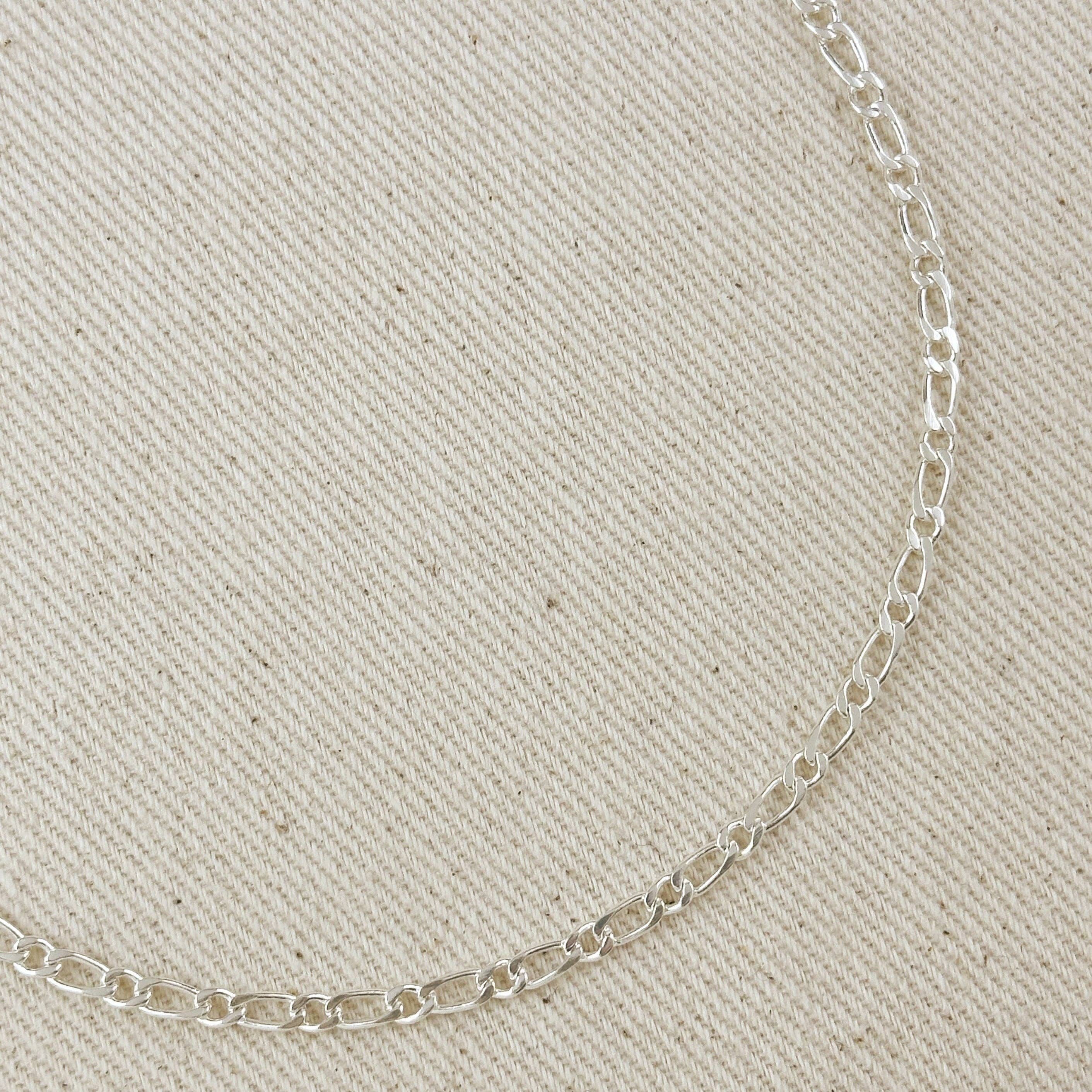 Sterling Silver Figaro 1x1 Chain 2.8mm