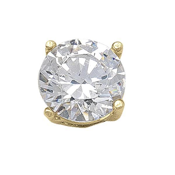 10K Gold Cubic Zirconia Stud Earrings - 10KY