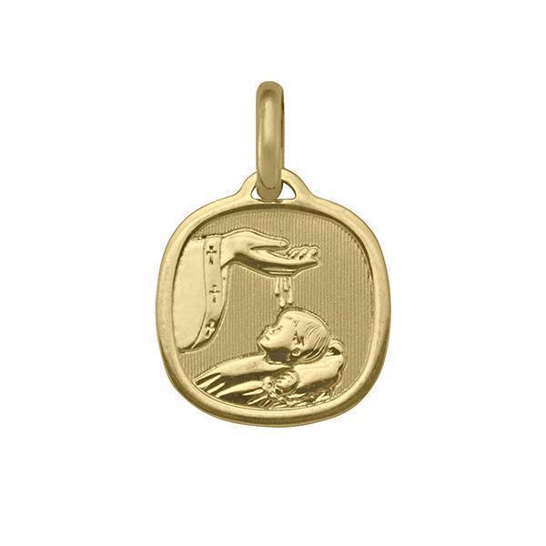14K Gold Baptism Pendant - 1.6 gm - 14KY