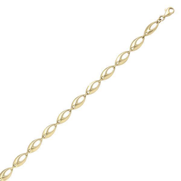 10K Gold Oval Shaped Link Bracelet - 10KY