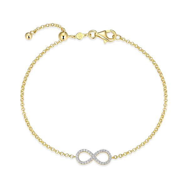 CJ Monte sterling silver lab-created diamond infinity adjustable bracelet