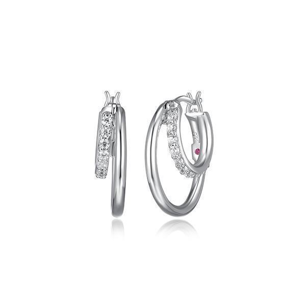 ER2LCNY-W "Simpatico" 20mm Double Layer Hoop Earrings