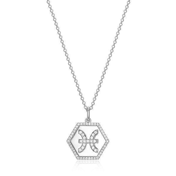 Diamondlite Zodiac collection "Pisces" Necklace - Silver