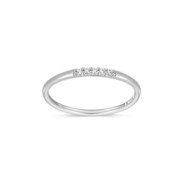 CJ Monte sterling silver lab-created diamond 5stone stackable ring - Size 7