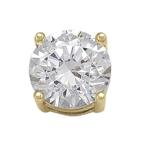 10K Gold Cubic Zirconia Stud Earrings - 10KY