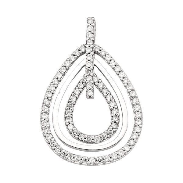 10K White Gold Fashion Pendant - 10KW