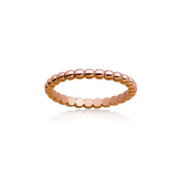 CJ Steelx Bead Ring - Rose Gold - Size 7