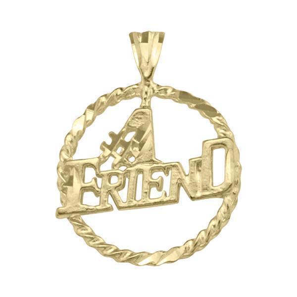 10K Gold Charm - #1 Friend - 10KY
