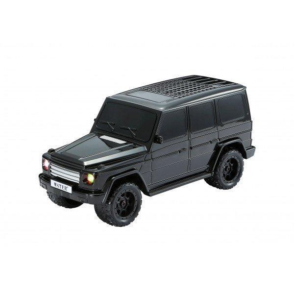 SUV Shaped Compact Rugged Off-Road Vehicle Design Bluetooth Wireless Speaker with LED Lights KIWS591 for Universal Cell Phone And Bluetooth Device - Black