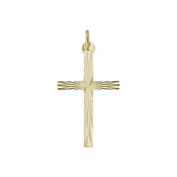 14K Gold Cross Pendant- 1.2 gm - 14KY