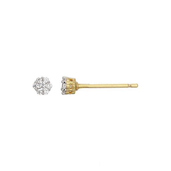 CJ Monte sterling silver lab-created diamond small round cluster stud earrings