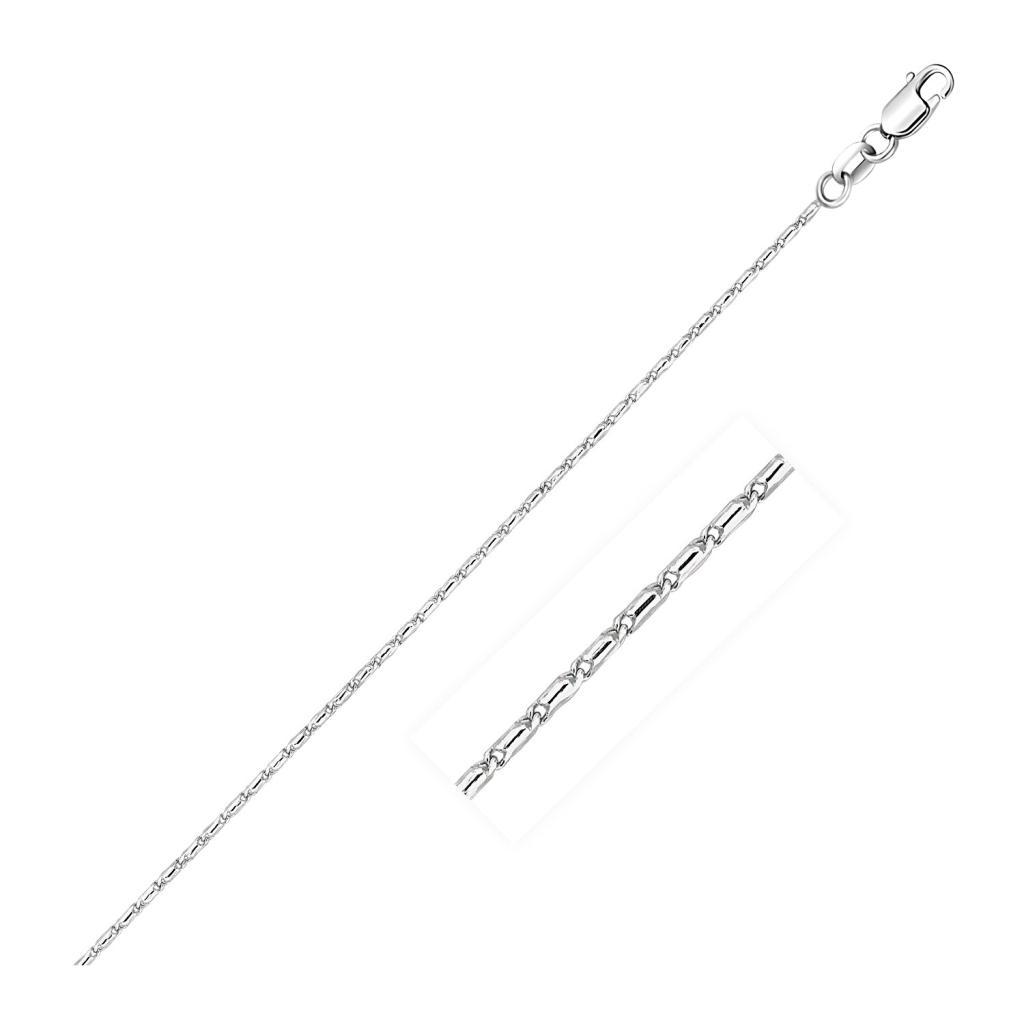 14k White Gold Lumina Pendant Chain (0.90 mm) - 16"