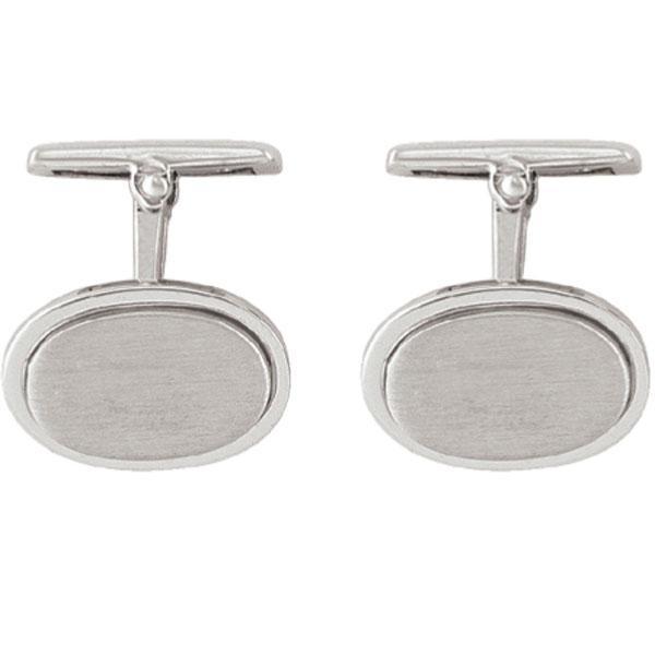 Sterling Silver Cufflinks - Oval - SS