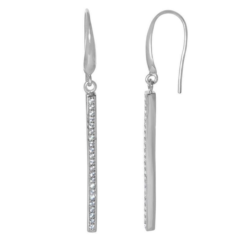 ECGR2Q020-W Camilla Bar Dangle Fishhool Earrings