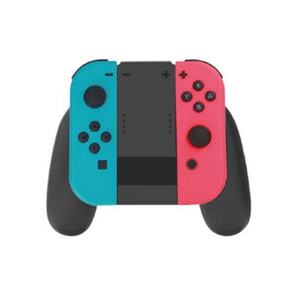 Portable Joy-con Charger Dock Controller Grip with USB-C Cable and Battery Indicators, High Speed Charging While Play for Nintendo Switch Joy-Con - Black