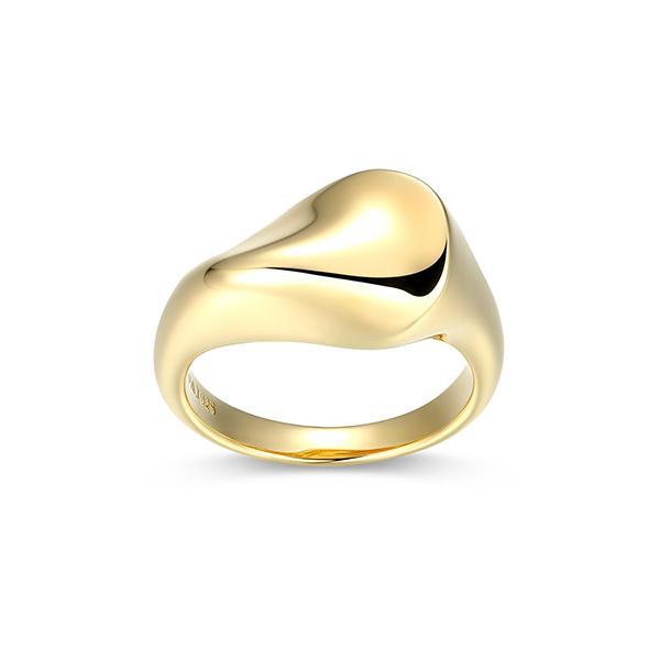 R34AQWMA0-Y-8 Sterling Silver Organic Sculpted Ring Size 8