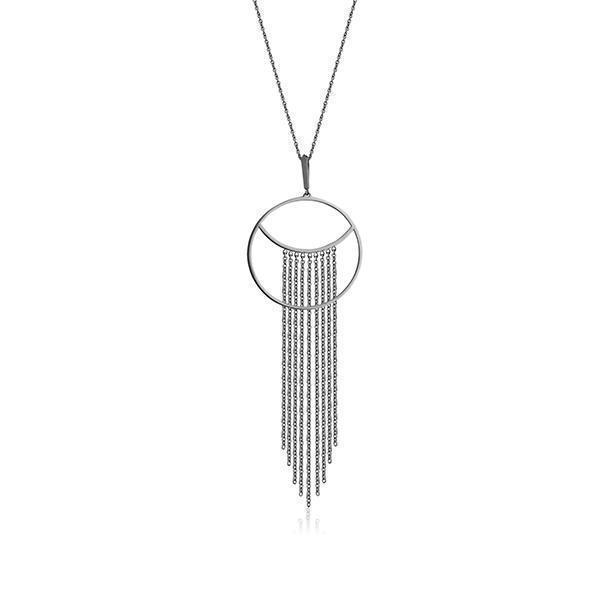 CJ Steelx Light Tassel Necklace - Silver