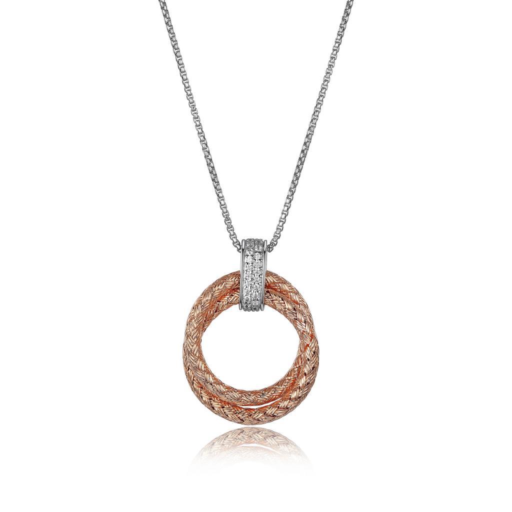 NCGR3Q005-2T Unity Double Mesh Hoop Pendant