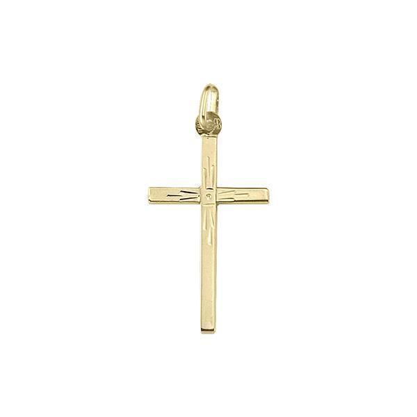 14K Gold Cross Pendant- 1.7 gm - 14KY