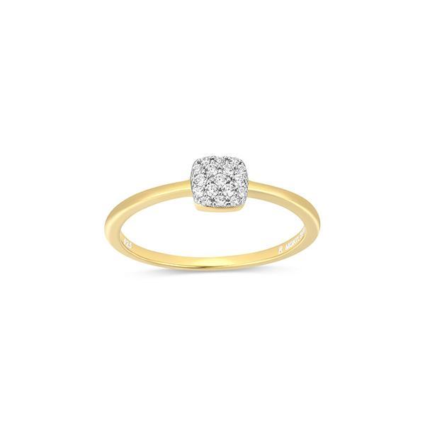 CJ Monte sterling silver lab-created diamond pave cushion ring - Size 6