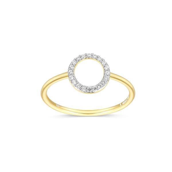 CJ Monte sterling silver lab-created diamond open circle ring - Size 5