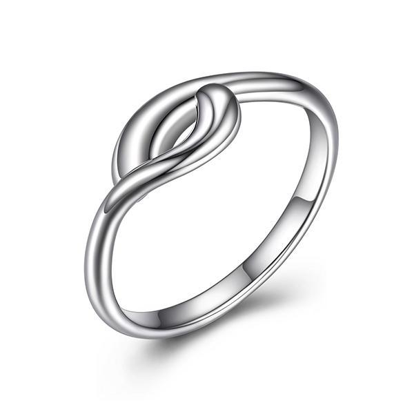 RR4LAAKA0-W-8 Sterling Silver CARAMEL Bypass Ring Size 8