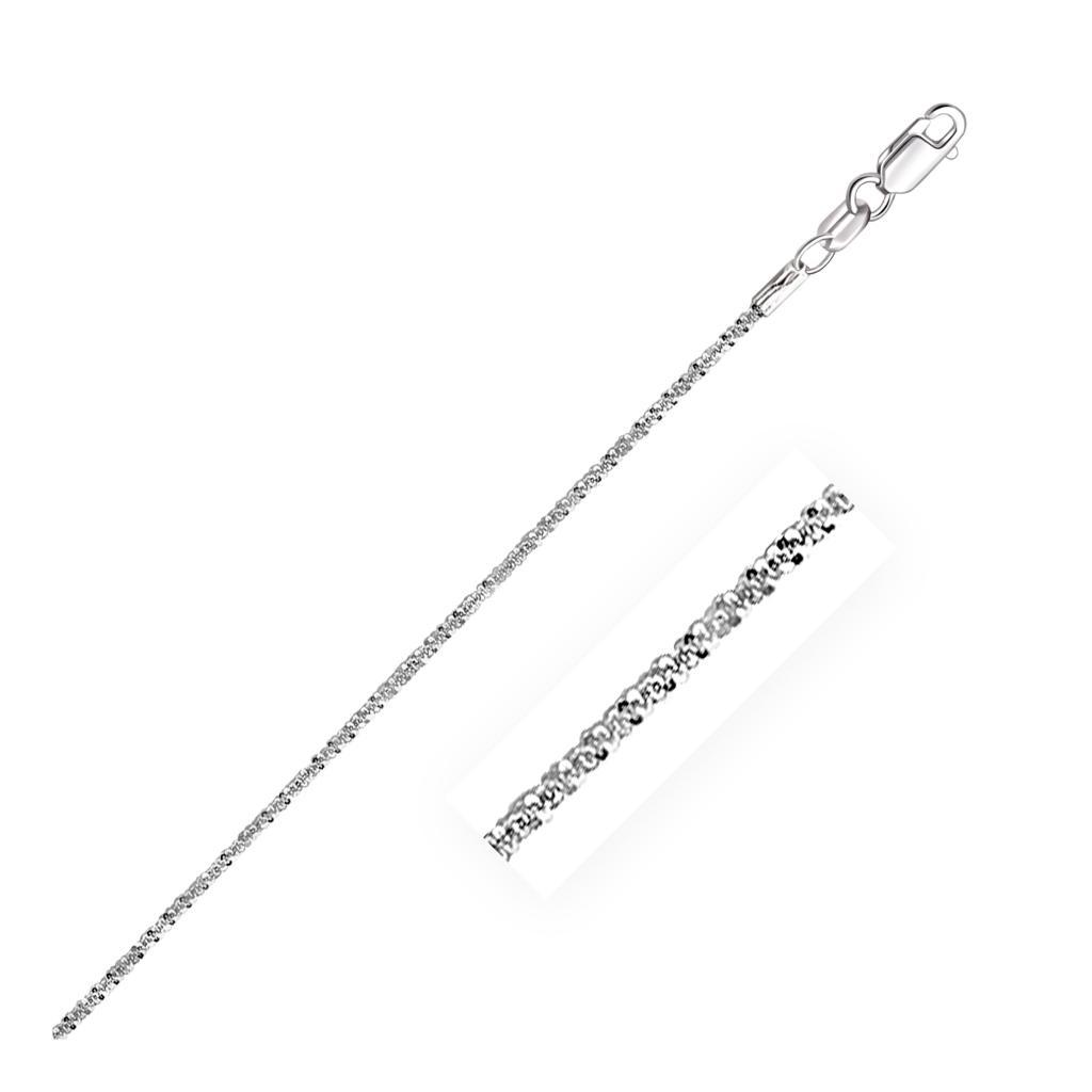 14k White Gold Sparkle Chain  (1.50 mm) -18"