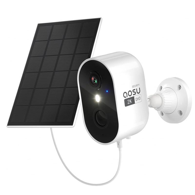 MSAOSU-C7L C7L 4MP Wireless Outdoor Battery Camera with Solar Panel