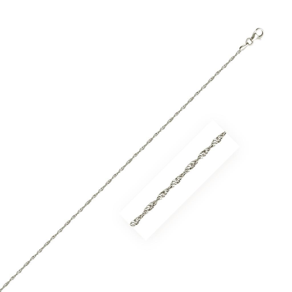 Sterling Silver 1.6mm Singapore Style Chain (1.50 mm) -18"