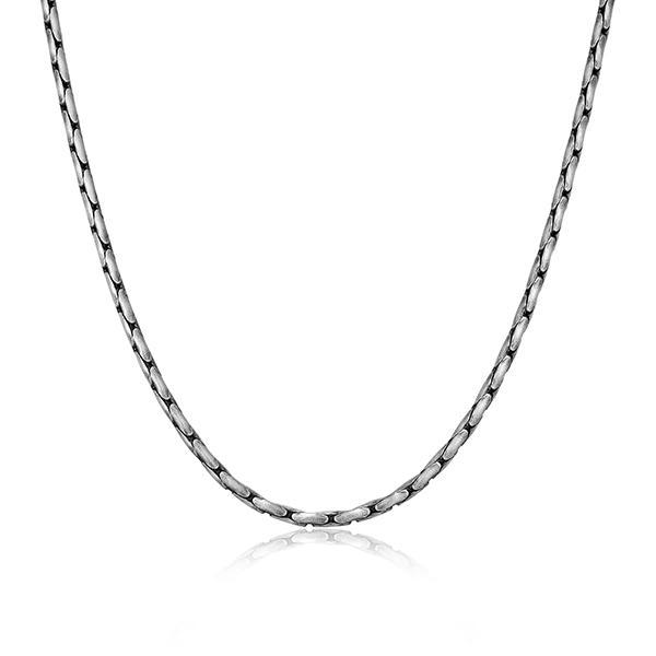 Sterling silver CJ Ethos ITALIAN CHAIN brushed gun metal 150 boston chain
