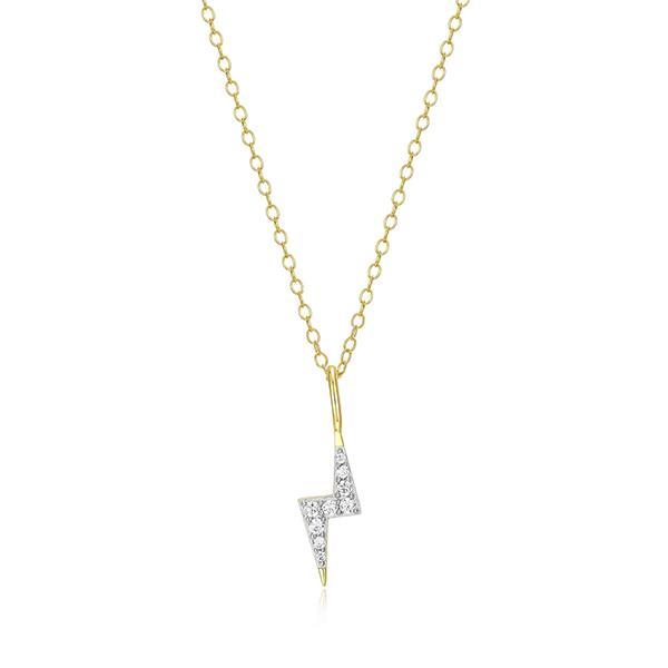 CJ Monte sterling silver labcreated diamond lightning bolt necklace