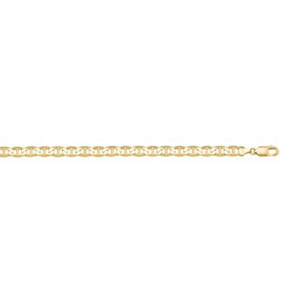 10K Gold Flat Anchor 7" Bracelet