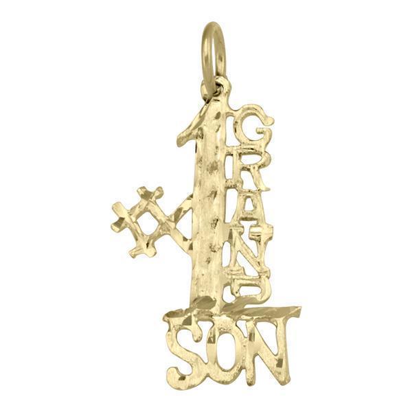 10K Gold Charm - #1 Grand Son - 10KY
