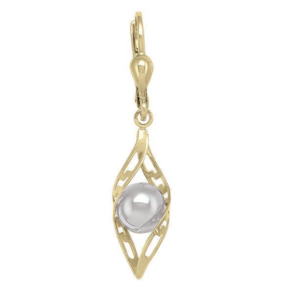 10K Gold and Silver Fashion Drop Earrings - 2.1gm - 10K2T