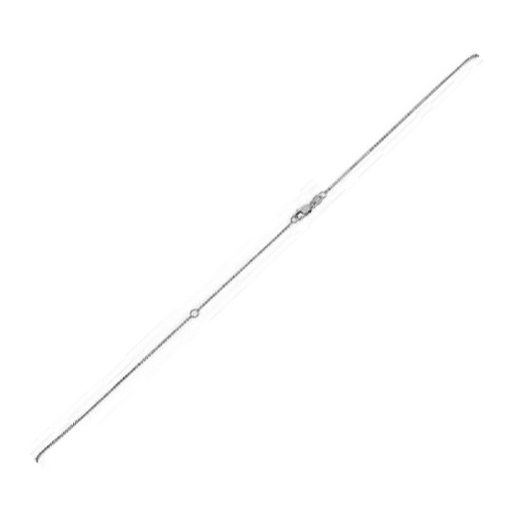 Extendable Bead Chain in 14k White Gold (1.00 mm) -18"
