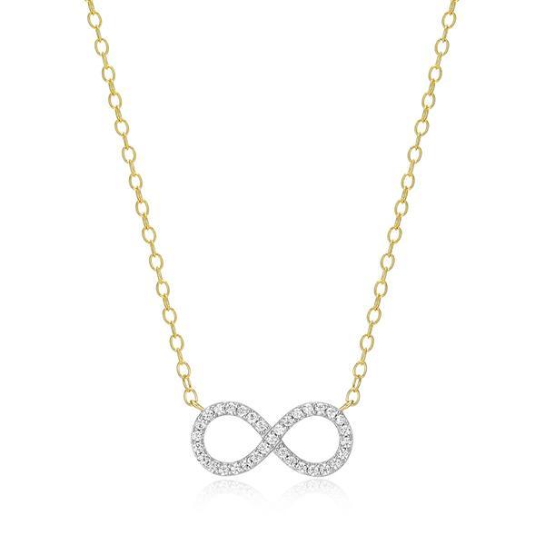 CJ Monte sterling silver labcreated diamond infinity necklace
