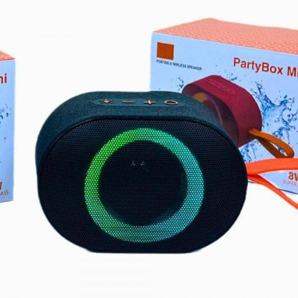 Mini Portable Bluetooth Speaker: Wireless Outdoor Stereo Subwoofer Sound KIPartyBoxMini for Universal Cell Phone And Bluetooth Device - Black