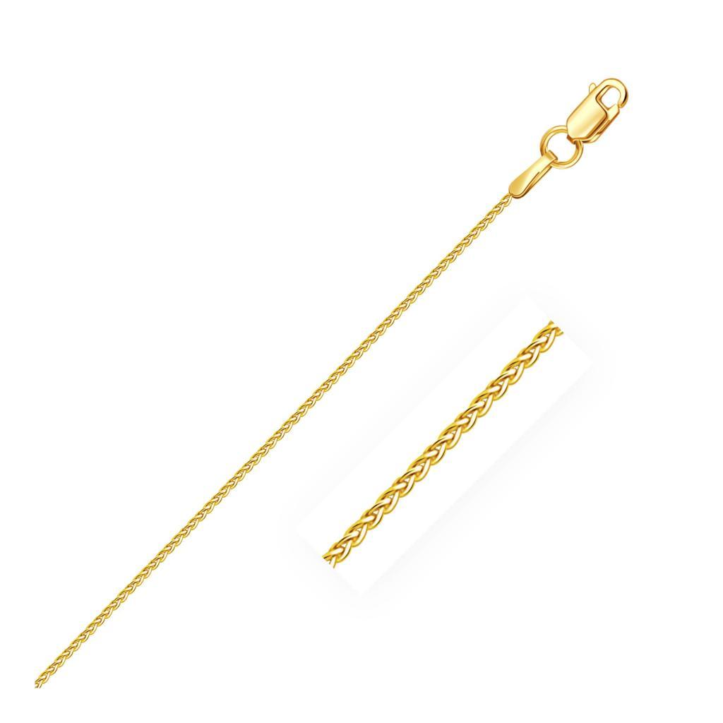 10k Yellow Gold Wheat Chain 1.0mm (1.00 mm) - 16"