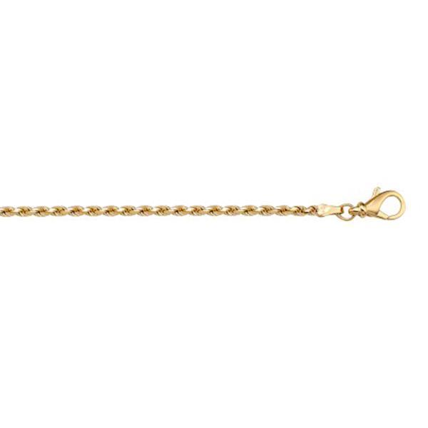 10K Gold Solid Rope 7" Bracelet