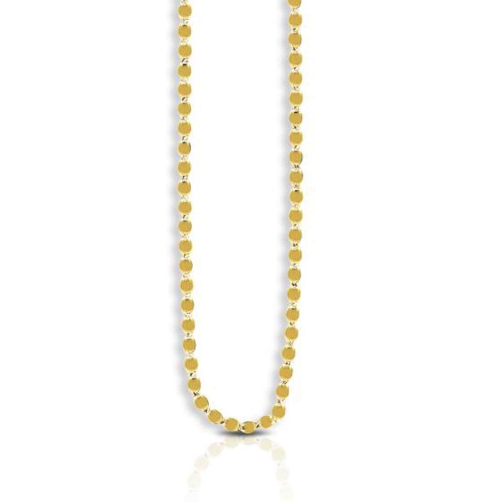 14k Yellow Gold Oval Mirror Chain (2.20 mm) - 16"