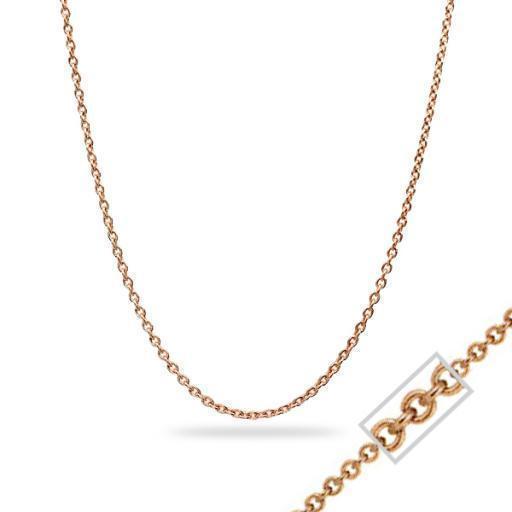 14K Pink Rose Gold 18" Necklace - Cable