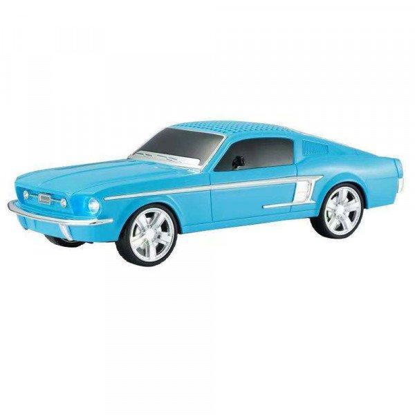 MUSTANG GT Wireless Speaker Classic Car Shape Bluetooth MicroSD USB FM Handsfree TWS LED Light Portable Speaker KIWS1967 for Universal Cell Phone And Bluetooth Device - Light Blue