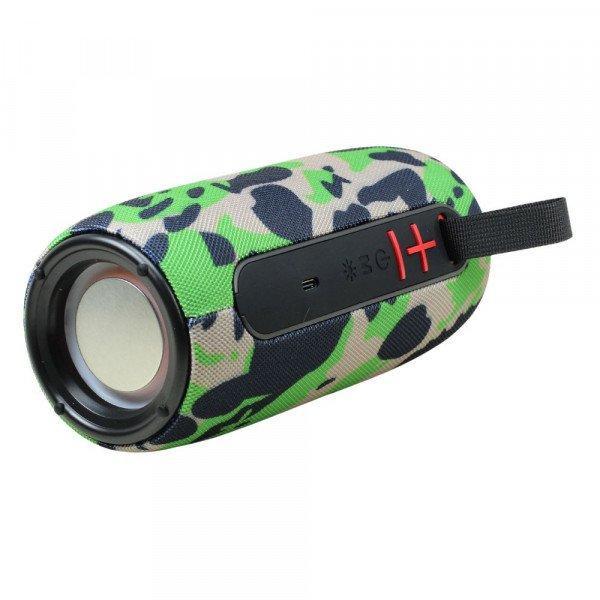 Portable Bluetooth Speaker with RGB LED Light - Hi-Fi Sound Quality Wireless Audio Device KIChargeP2Pro for Universal Cell Phone And Bluetooth Device - Camo