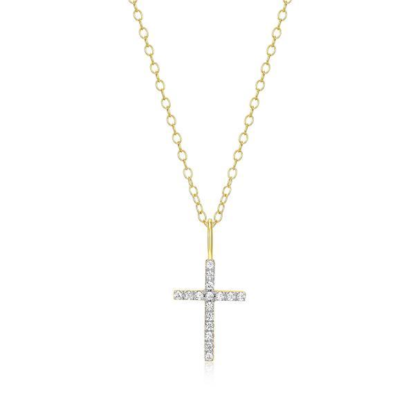 CJ Monte sterling silver labcreated diamond adjustable cross necklace