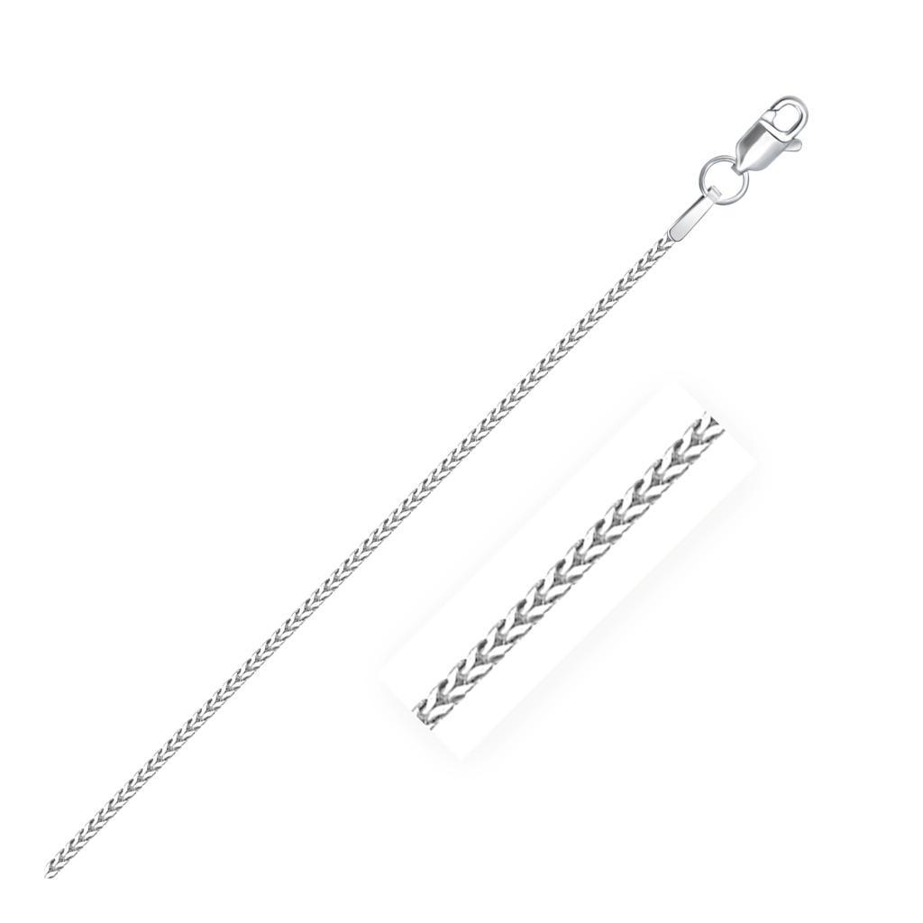 14k White Gold Franco Chain (0.90 mm) -18"